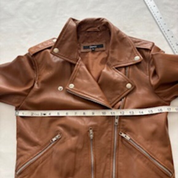 QUINCE Leather Moto Jacket – Cognac Brown – Small – NWOT - Picture 15 of 15